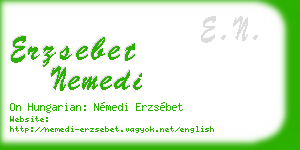 erzsebet nemedi business card